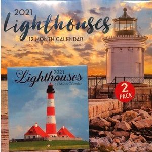 Bundle 2021 Lighthouses Calendar 2 Pk & Note Pad📆